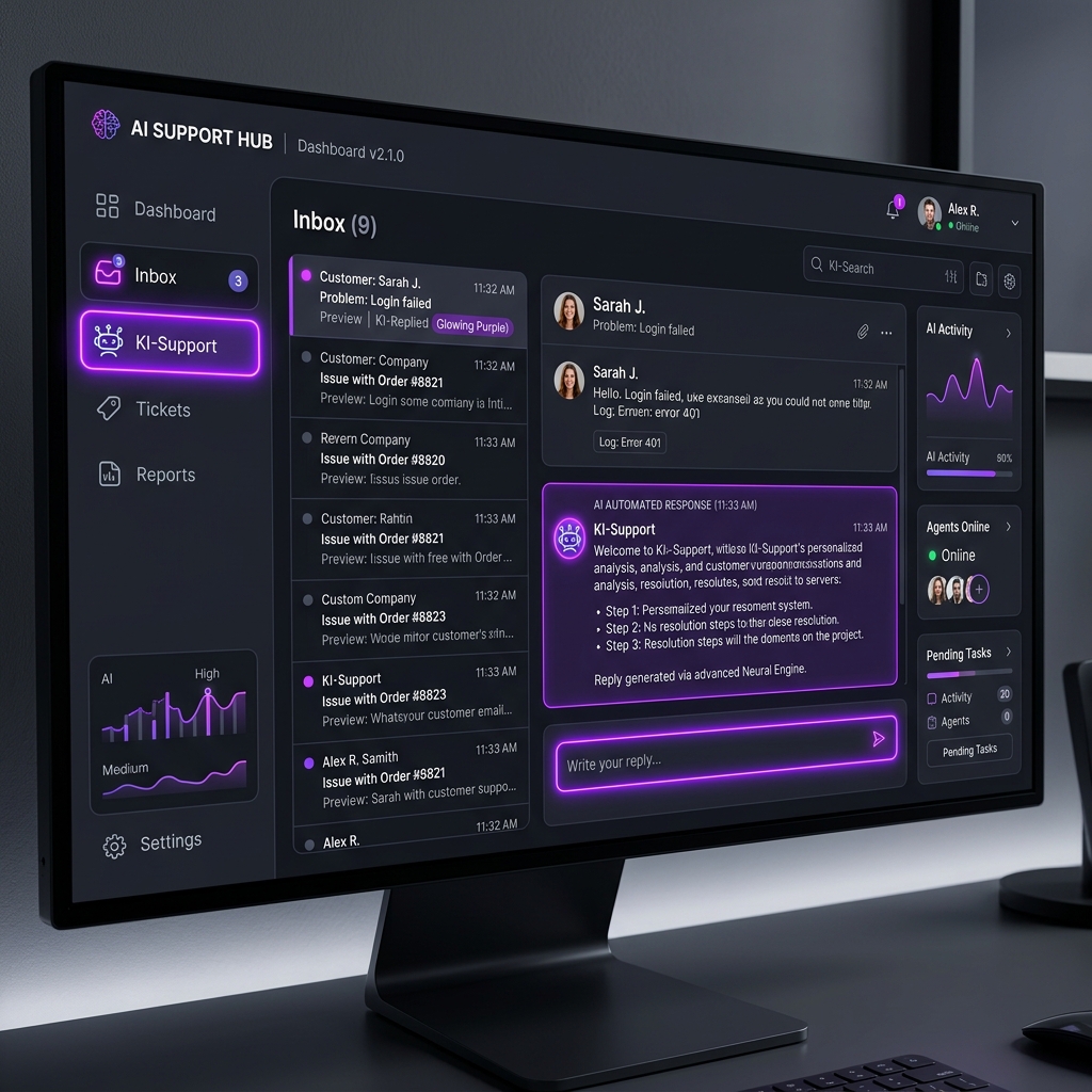 AI Support Tool Mockup